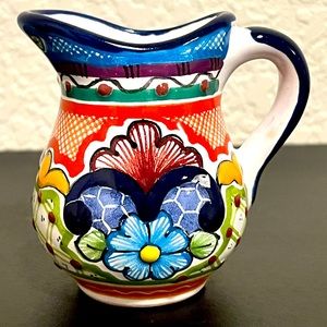 Arte Guzman Talavera Pitcher Creamer. Made In Mexico Handpainted